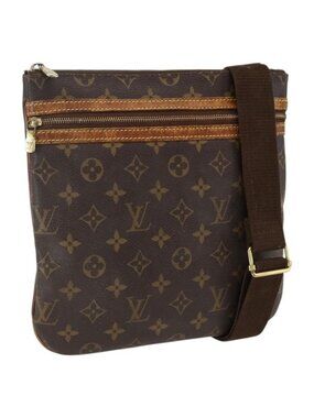 Authentic LOUIS VUITTON Monogram Pochette Bosphore Shoulder Bag M40044 LV